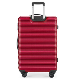 稻草人(MEXICAN)行李箱男女 24英寸大容量拉杆箱 密码锁时尚旅行箱 静音万向轮拉箱 红色