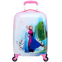 迪士尼（Disney）儿童拉杆箱18英寸小学生行李箱 公主登机箱万向轮旅行箱 TFD0001-P18冰雪玫红