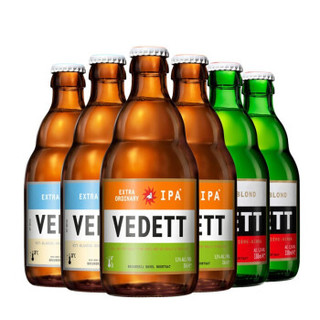 VEDETT 白熊 督威（DuveL）比利时进口 精酿啤酒  督威黄金  330ml*6 啤酒整箱 部分临期