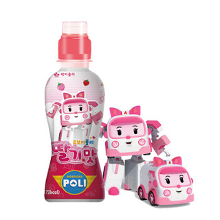 变形警车珀利 草莓味饮料 韩国进口 儿童饮料 风味饮料200ml*24瓶