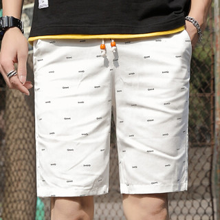AEMAPE/美国苹果 短裤男夏天薄款运动裤马裤休闲五分裤 AP887 白色 3XL