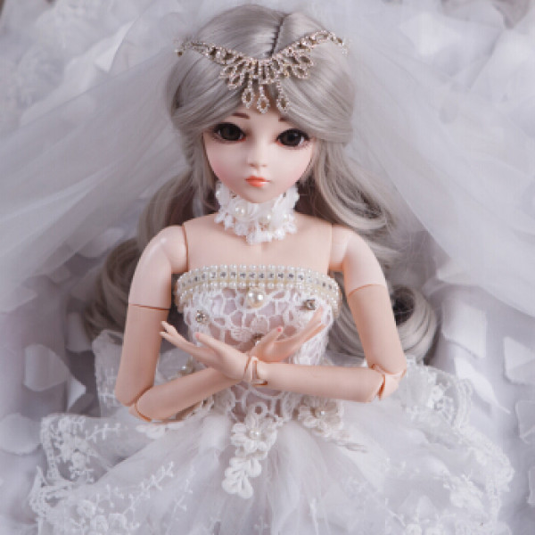 娃娃套装60厘米3分改妆换装洋娃娃女孩玩具公主婚纱新娘礼物 蒂芙尼