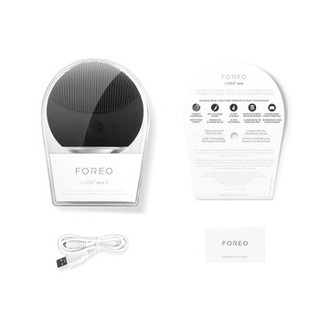 斐珞尔（FOREO）硅胶电动毛孔清洁美容按摩洗脸器洁面仪 露娜迷你2代 LUNA MINI2 午夜黑