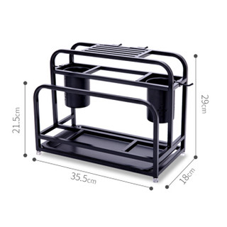 佳佰 不锈钢砧板架刀架 厨房置物架 筷子汤勺子锅铲收纳架 厨具整理架储物架 35.5*18*29CM
