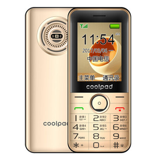 酷派（Coolpad） S158 电信2g老人手机 金色