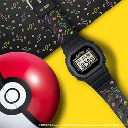 CASIO 卡西欧  BABYXPOKEMON比卡丘宝可梦联名 女士防水表 BGD-560PKC-1