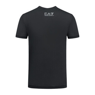 EA7 EMPORIO ARMANI 阿玛尼奢侈品男士短袖针织T恤衫 3ZPT88-PJM9Z BLACK-1200 M