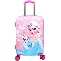 迪士尼（Disney）儿童拉杆箱20英寸小学生行李箱 冰雪奇缘登机箱万向轮旅行箱 DH19052-Q粉红