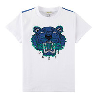 KENZO KIDS 高田贤三 奢侈品童装 男童白色棉质虎头刺绣T恤 KN10708 01 3A/3岁/98cm