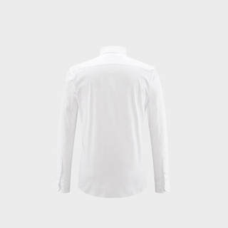 HLA海澜之家2019男装修身纯色商务长袖衬衫HNCAD3R067A漂白(67)175/92A(40)