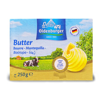 欧德堡 Oldenburger 欧德堡 黄油（咸味）250G 动物黄油 德国原装进口烘焙原料