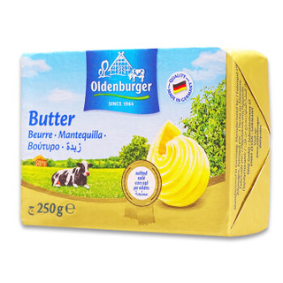 欧德堡 Oldenburger 欧德堡 黄油（咸味）250G 动物黄油 德国原装进口烘焙原料