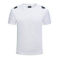 EMPORIO ARMANI阿玛尼奢侈品男士品牌标志带刺绣短袖针织T恤衫 3G1TL2-1JTUZ WHITE-F113 S