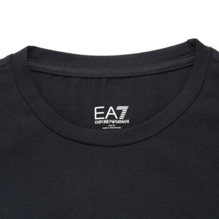 EA7 EMPORIO ARMANI 阿玛尼奢侈品男士徽标印花圆领短袖T恤 3GPT52-PJM5Z BLACK-1200 L