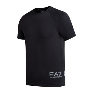 EA7 EMPORIO ARMANI 阿玛尼奢侈品男士针织T恤衫 3GPT27-PJ03Z BLACK-1200 XL