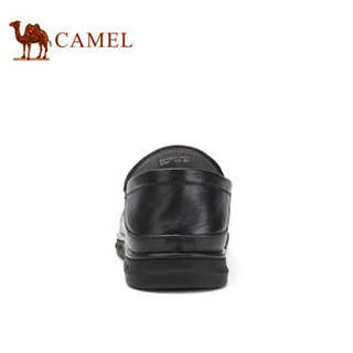 CAMEL 骆驼 柔软牛皮商务轻便休闲皮鞋男 A912211470 黑色 42