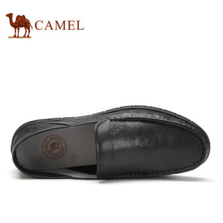 CAMEL 骆驼 柔软牛皮商务轻便休闲皮鞋男 A912211470 黑色 42