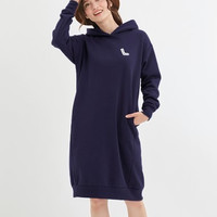 GU极优 324807 女装连帽套头卫衣连衣裙