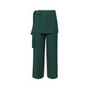 Ms MIN 设计师品牌 松绿层次系扎宽松九分裤 Jdesigner 绿色 2