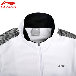 李宁LI-NING套装瑜伽健身运动户外跑步训练休闲开衫外套上衣 AWDN912-1 L码 女款 白色
