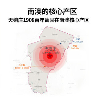 天鹅庄 澳洲原瓶进口红酒1868系列赤霞珠美乐14度干红葡萄酒750ml