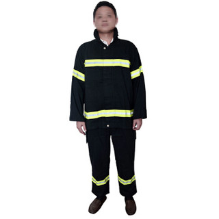 东安（DA）DA-016 宏兴02款单式消防战斗服 阻燃消防员救援训练消防员消防战斗服（上衣+裤子）定做 L码 1套