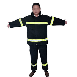 东安（DA）DA-016 宏兴02款单式消防战斗服 阻燃消防员救援训练消防员消防战斗服（上衣+裤子）定做 L码 1套