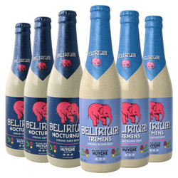 粉象（Delirium）深粉*3/浅粉*3啤酒 组合装 330ml*6瓶  精酿啤酒 比利时进口