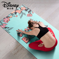 迪士尼（disney）正版授权瑜伽垫 1.5mm便携可折叠天然橡胶垫健身垫 专业防滑绒面铺巾瑜伽毯 春花烂漫