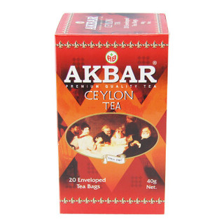 AKBAR 雅客巴精选锡兰红茶 40g（20x2g） 斯里兰卡进口