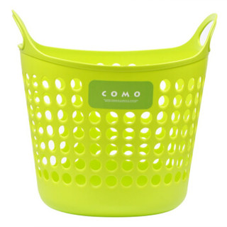 INOMATA COMO系列进口杂物框脏衣篓收纳篮玩具收纳筐洗衣篮 绿色 中号