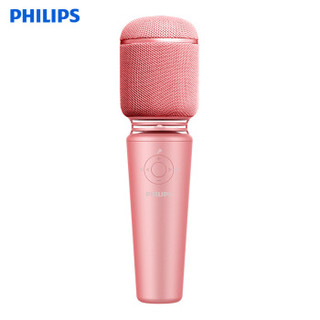 飞利浦 PHILIPS DLM3002U无线蓝牙音响音箱外放麦克风手机电脑儿童娱乐话筒 K歌宝 音响一体机通用 玫瑰金