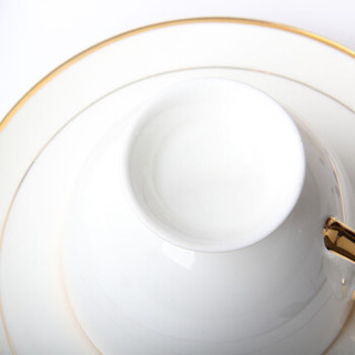 Edo   北欧美式咖啡杯套装 家用咖啡杯子180ml 英式下午茶杯 一杯一碟 咖啡勺 咖啡杯 7145