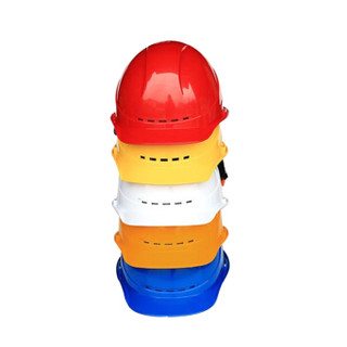 谋福9973 安全帽工地施工领导电工国标加厚头盔劳保建筑工程帽（四面透气挡水槽（卷边）款白色  ）