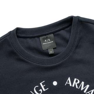 ARMANI EXCHANGE阿玛尼奢侈品19春夏新款男士简约百搭字母休闲卫衣 8NZM87-Z9N1Z-19S NAVY-1510 XS