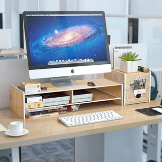 加品惠 电脑支架 电脑显示器增高架 液晶底座托架支架 办公室桌面置物架 可爱粉 5MM WGS-1375