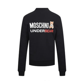 MOSCHINO UNDERWEAR 莫斯奇诺 女士黑色logo印花图案卫衣 Z A1711 9029 0555 L码