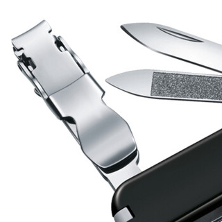 维氏（VICTORINOX）瑞士军刀 理容伴侣65mm(8种功能)多功能刀小折叠刀指甲钳剪指甲锉指甲刀 0.6463.3黑色
