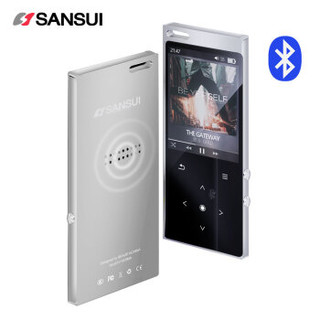 山水（SANSUI）mp3学生 随身听 MP4无损音乐播放器 蓝牙触摸 迷你便携运动 插卡外放 F8 8G 银色