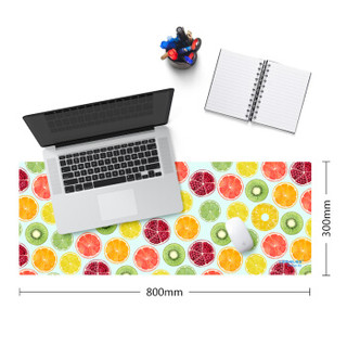 飞遁（LESAILES）800*300*3mm缤纷水果游戏电竞鼠标垫 超大电脑键盘桌垫 易清洁