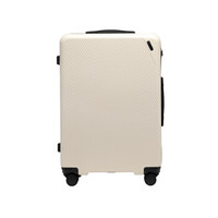 行舍拉杆箱 万向轮静音大容量行李箱简洁时尚旅行箱 象牙白24英寸