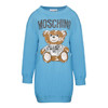 MOSCHINO 莫斯奇诺 泰迪熊系列圆领LOGO标针织连衣裙卫衣裙 女款 蓝色 40码 D V0483 0400 2317 40