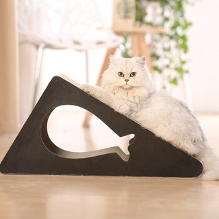 华元宠具（hoopet）立式猫抓板磨爪器瓦楞纸窝耐磨防抓沙发猫玩具猫咪用品三角形猫爪板 L