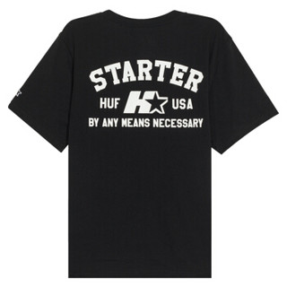 HUF 男士黑色短袖T恤 TS00832-BLACK-S