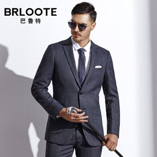 Brloote/巴鲁特男士西服商务休闲男羊毛西装秋季外套 灰色190/108A