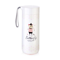 台湾Artiart创意不倒杯保温杯女时尚水杯保温壶男大容量便携茶杯真空不锈钢杯子400ml 午餐时间