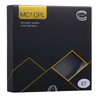 C&C 单反偏振镜 uv镜 偏光镜 MC CPL 67mm 双面多层镀膜滤镜 增加饱和度 消除反光 风光摄影 相机滤镜