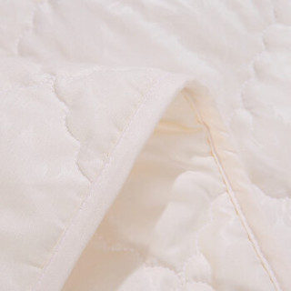 富安娜出品 圣之花 床垫 双人床防滑防脏床垫保护垫 橡筋款薄床垫床褥子 浅黄 1.5米床 150*200cm