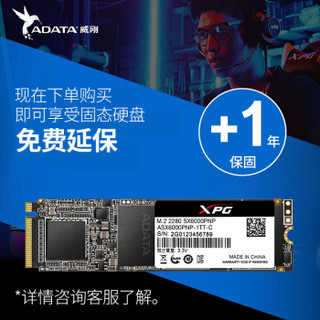 威刚（ADATA）SX6000 PRO SSD固态硬盘 M.2 NVMe 台式/笔记本+固态螺丝*2 1TB