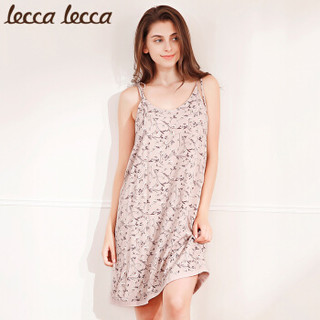 lecca lecca 拉可莉卡睡衣女春秋季吊带公主睡裙家居服可外穿睡衣 LC182MA-WL311 粉底小碎花 m